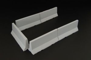 Modern concrete road barriers