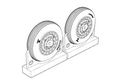 Another image of F4U Corsair Late Ribbed Thread (late \'50s) Wheels set