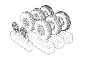 P-47N Wheels (3 type of pattern)