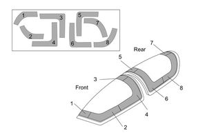 DG-1000S Glider Canopy mask (BRENGUN kit)