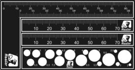 try square, rule and circle template