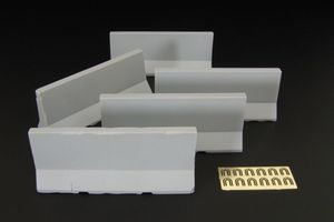 Modern concrete road barriers